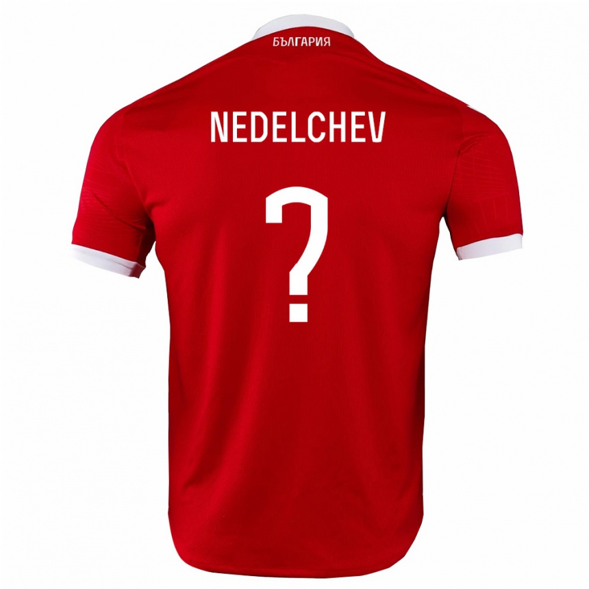 נשים כדורגל בולגריה Nikolay Nedelchev #0 אדום לבן הרחק ג'רזי 26-28