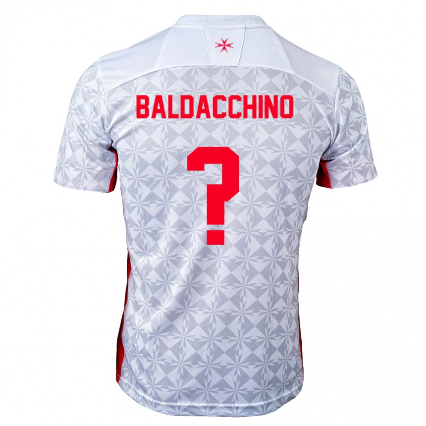 נשים כדורגל מלטה Luca Baldacchino #0 אפור לבן אדום הרחק ג'רזי 26-28