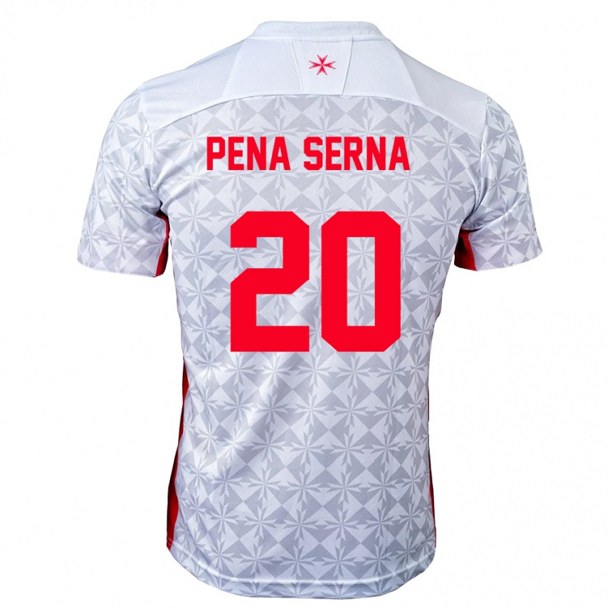 נשים כדורגל מלטה Justin Pena Serna #20 אפור לבן אדום הרחק ג'רזי 26-28