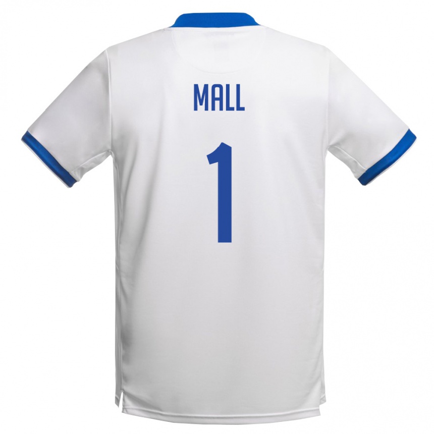 נשים כדורגל קפריסין ג׳ואל מאל #1 לבן כחול מלכותי הרחק ג'רזי 26-28