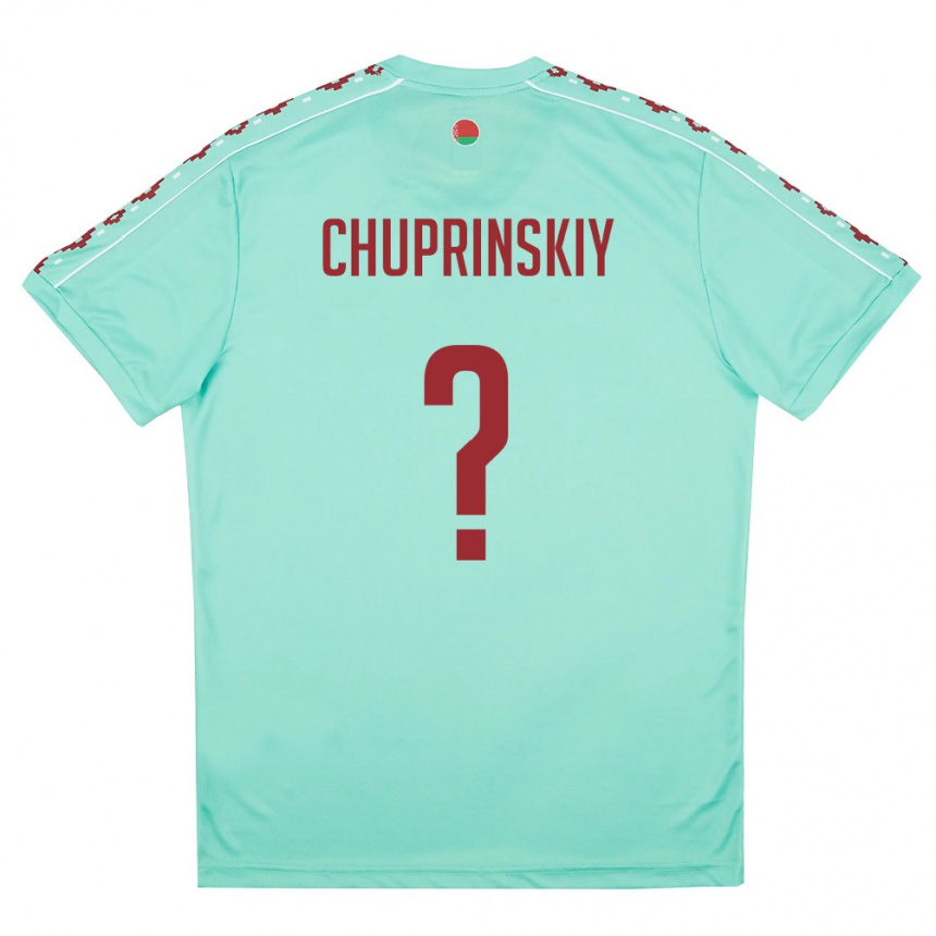 נשים כדורגל בלארוס Semen Chuprinskiy #0 ירוק בהיר בורדו הרחק ג'רזי 26-28