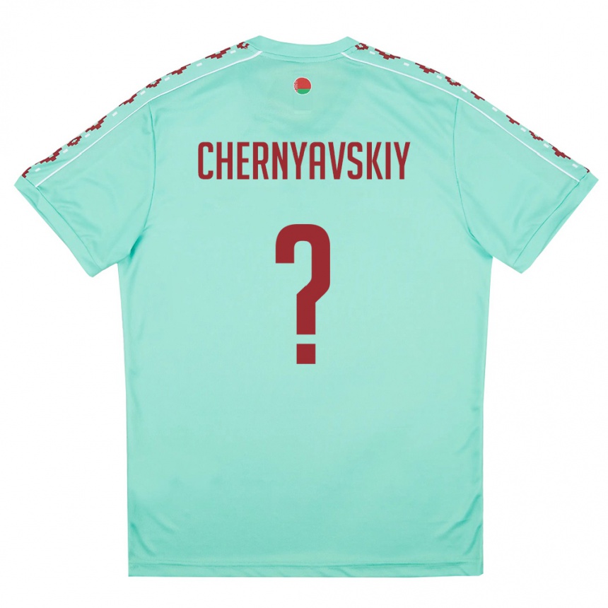 נשים כדורגל בלארוס Matvey Chernyavskiy #0 ירוק בהיר בורדו הרחק ג'רזי 26-28