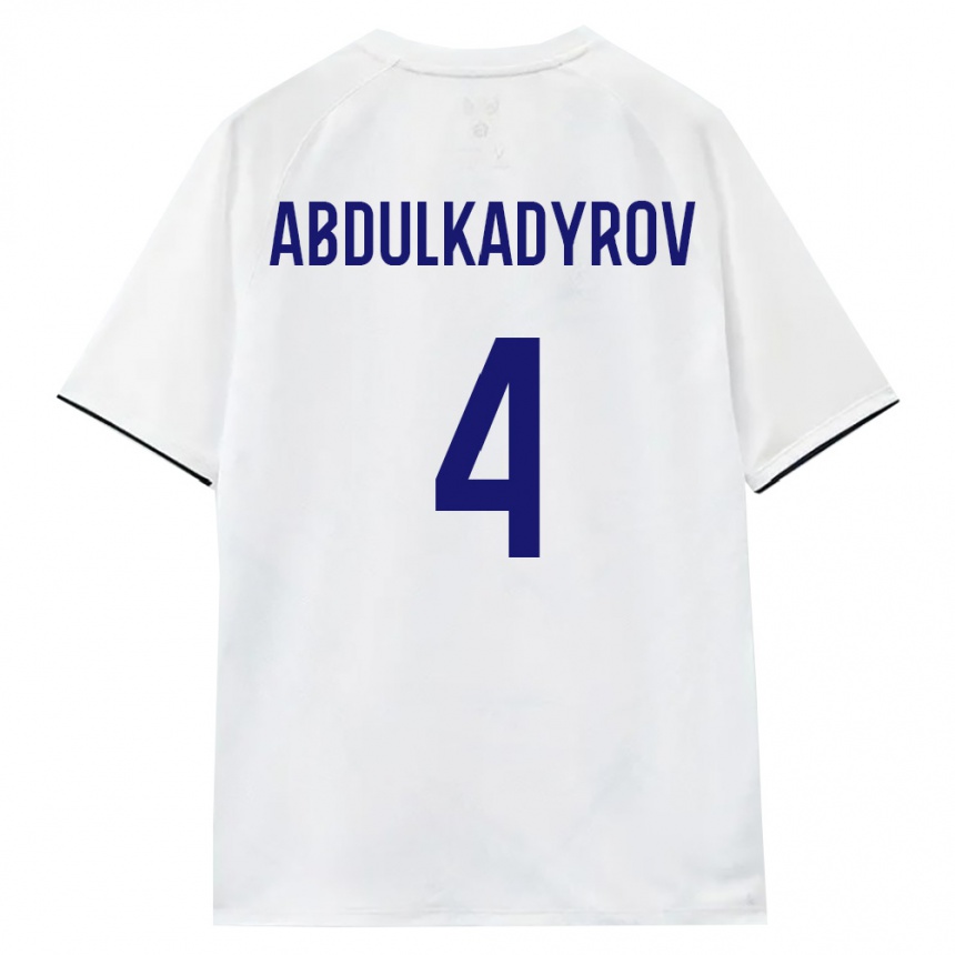 נשים כדורגל רוסיה Dzhamalutdin Abdulkadyrov #4 לבן חום שחור הרחק ג'רזי 26-28