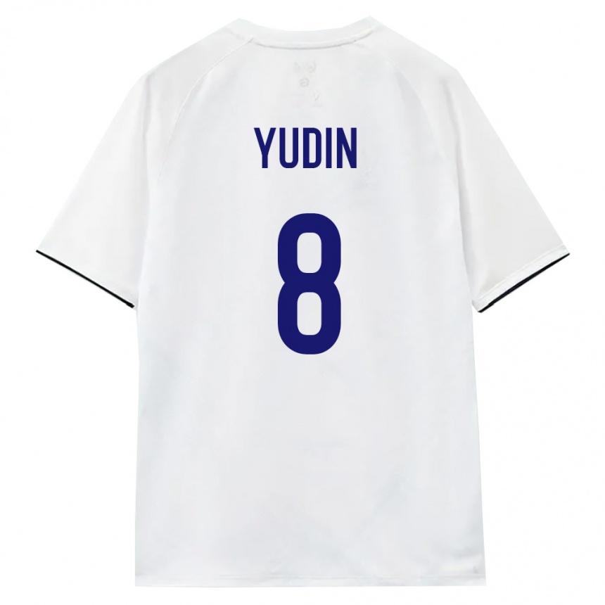 נשים כדורגל רוסיה Aleksandr Yudin #8 לבן חום שחור הרחק ג'רזי 26-28