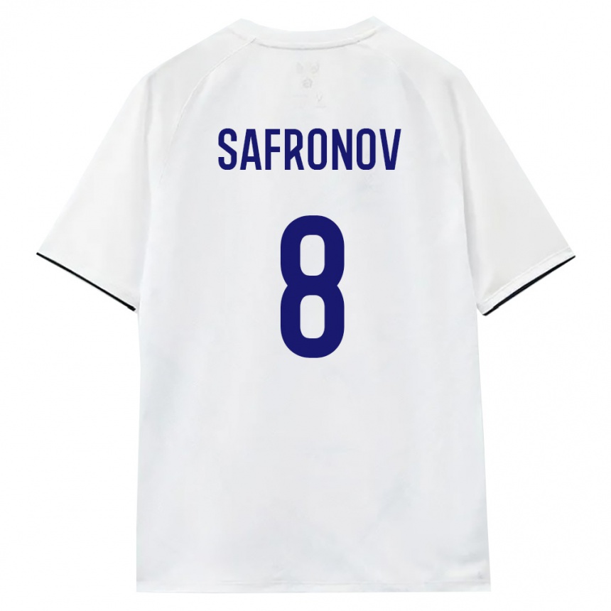 נשים כדורגל רוסיה Georgiy Safronov #8 לבן חום שחור הרחק ג'רזי 26-28