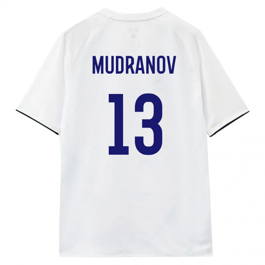 נשים כדורגל רוסיה Artur Mudranov #13 לבן חום שחור הרחק ג'רזי 26-28