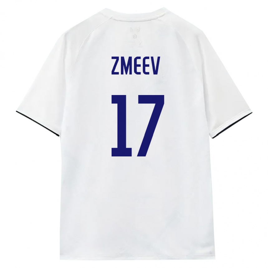 נשים כדורגל רוסיה Artem Zmeev #17 לבן חום שחור הרחק ג'רזי 26-28