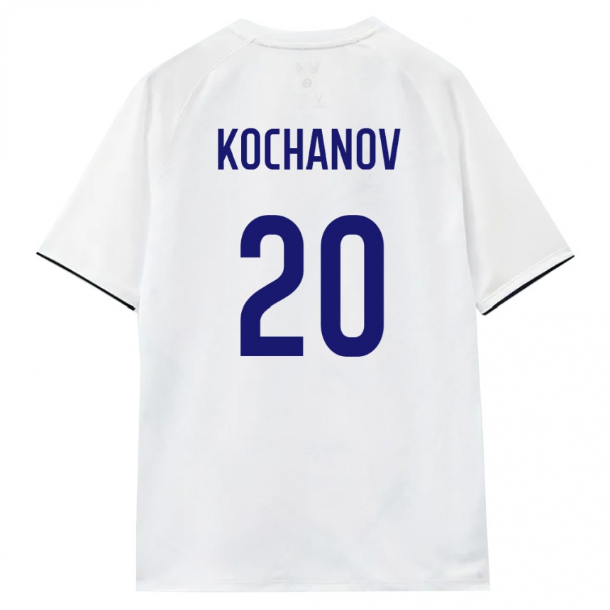 נשים כדורגל רוסיה Nikita Kochanov #20 לבן חום שחור הרחק ג'רזי 26-28