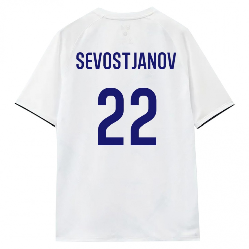 נשים כדורגל רוסיה Maksim Sevostjanov #22 לבן חום שחור הרחק ג'רזי 26-28