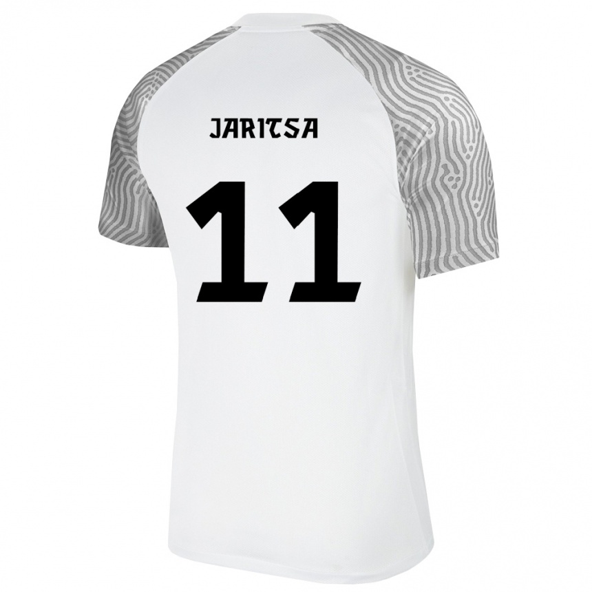 נשים כדורגל אסטוניה Enrico Järitsa #11 לבן אפור הרחק ג'רזי 26-28