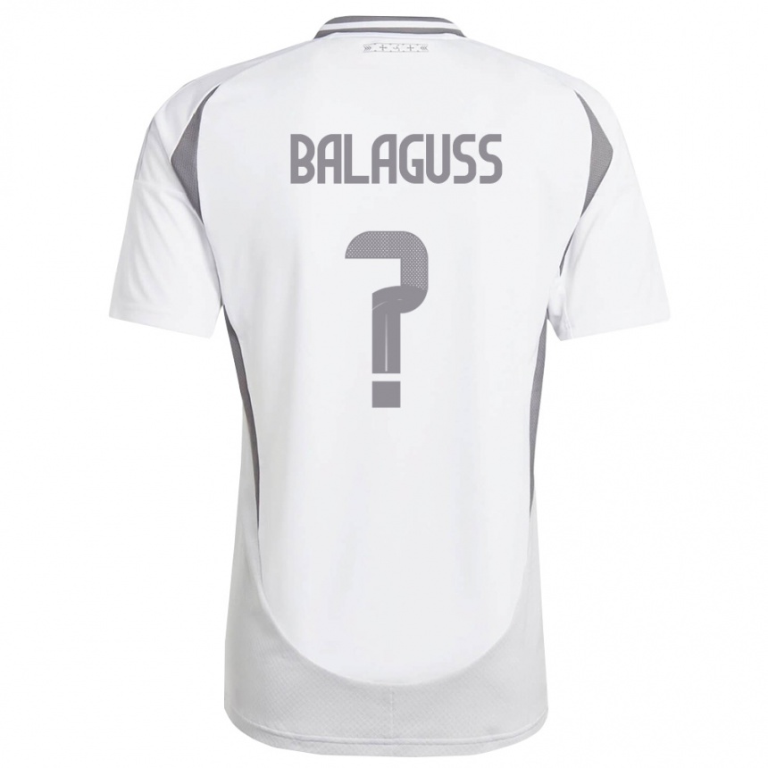 נשים כדורגל לטביה Nils Balaguss #0 לבן אפור כהה הרחק ג'רזי 26-28