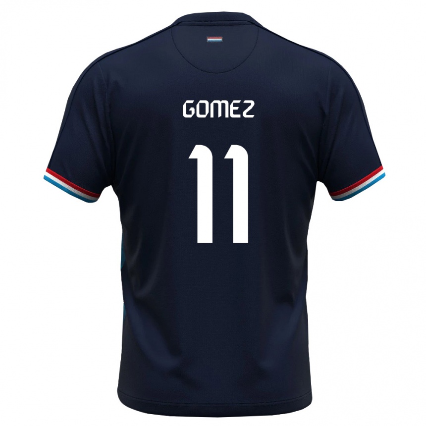 נשים כדורגל לוקסמבורג Enzo Gomez #11 כחול מלכותי אדום הרחק ג'רזי 26-28