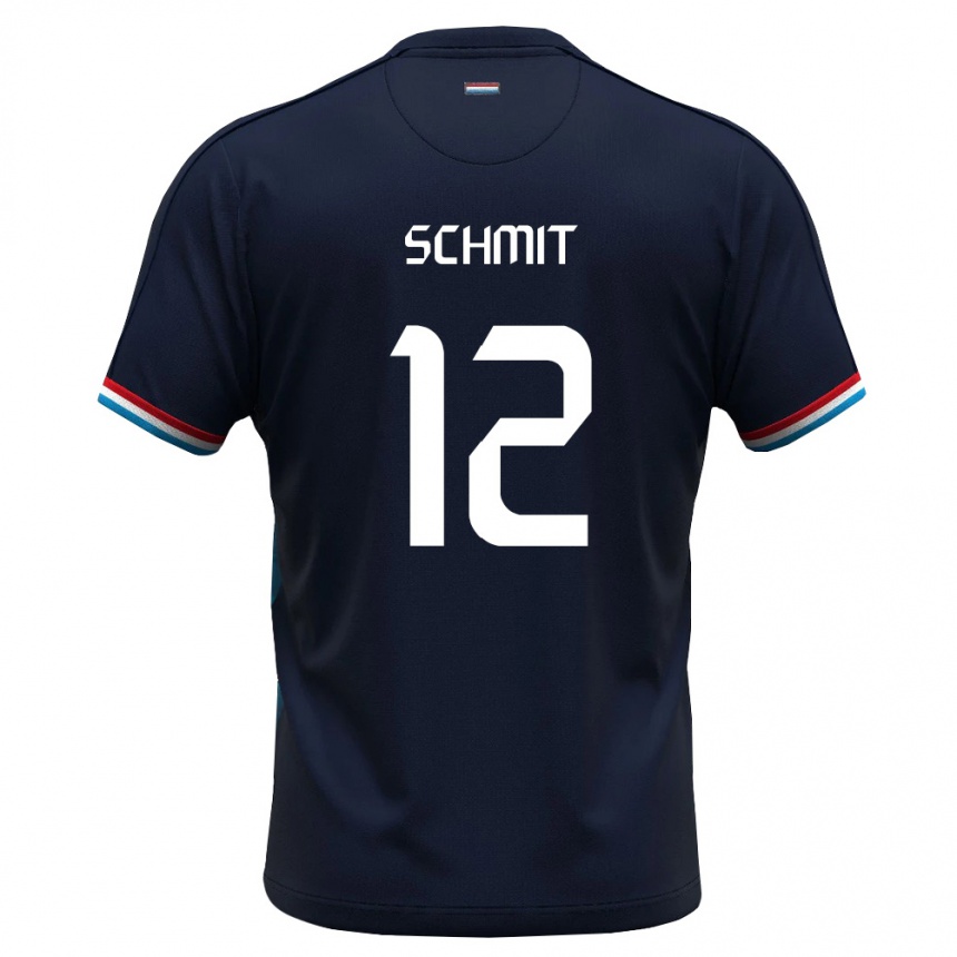 נשים כדורגל לוקסמבורג Ben Schmit #12 כחול מלכותי אדום הרחק ג'רזי 26-28