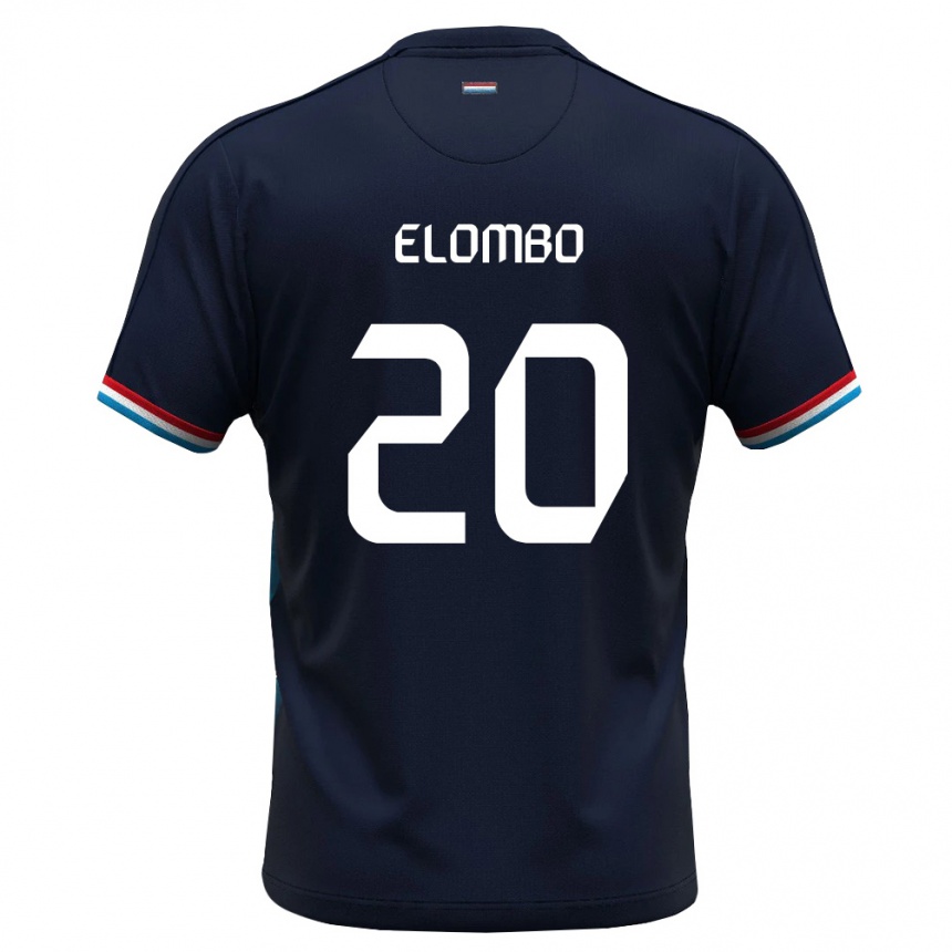 נשים כדורגל לוקסמבורג Charel Elombo #20 כחול מלכותי אדום הרחק ג'רזי 26-28