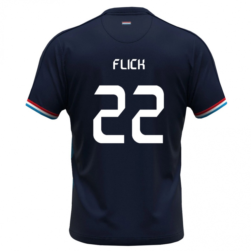 נשים כדורגל לוקסמבורג Tim Flick #22 כחול מלכותי אדום הרחק ג'רזי 26-28