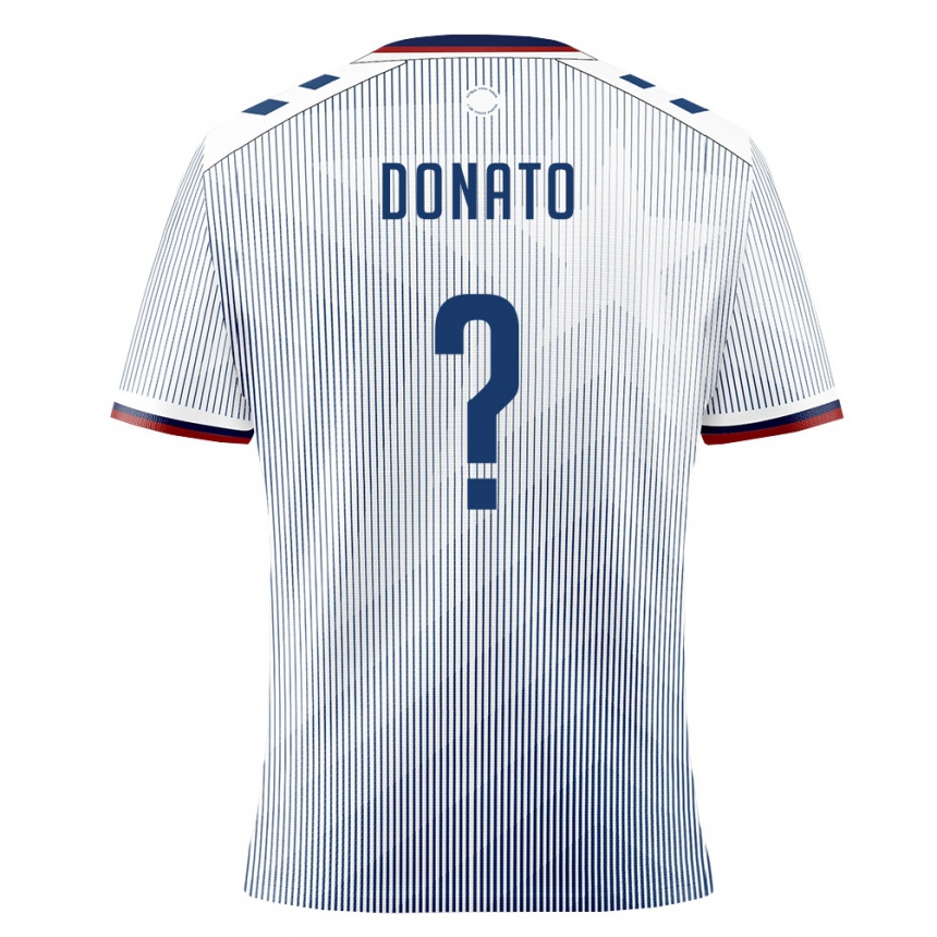 נשים כדורגל פוארטו ריקו Benjamin Donato #0 כחול מלכותי לבן הרחק ג'רזי 26-28