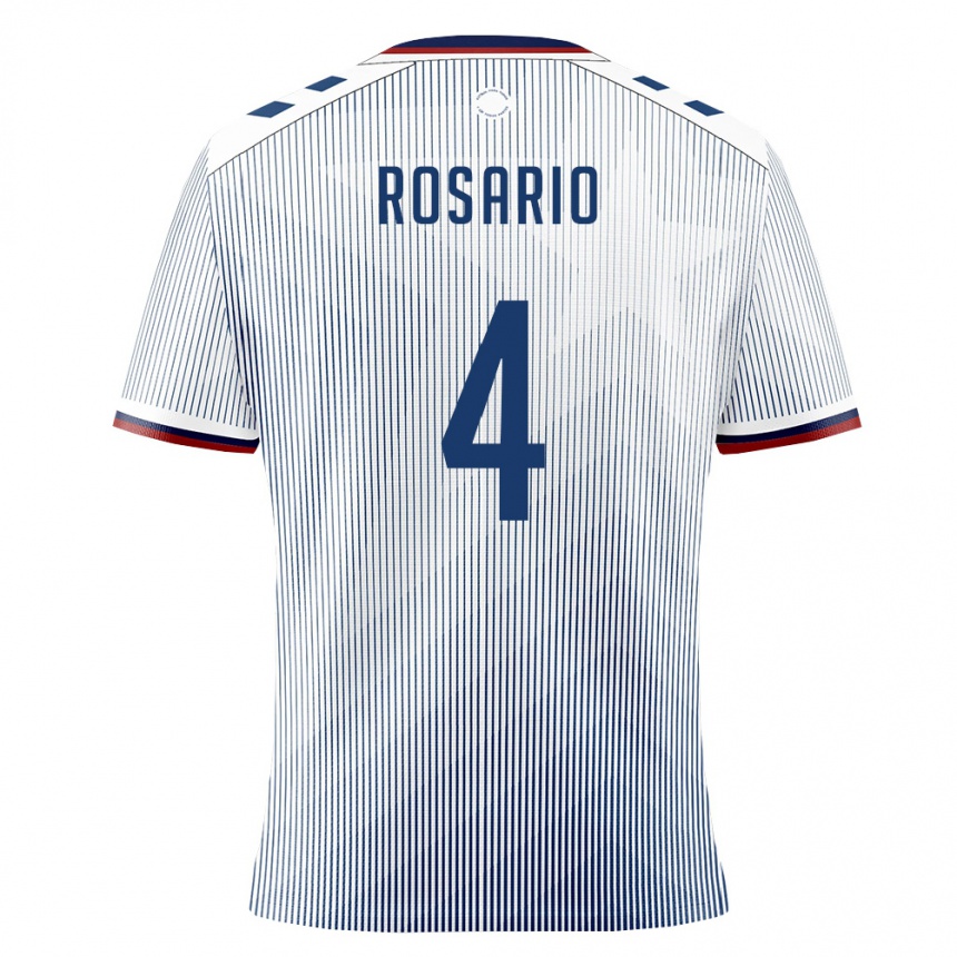 נשים כדורגל פוארטו ריקו Adrián Rosario #4 כחול מלכותי לבן הרחק ג'רזי 26-28