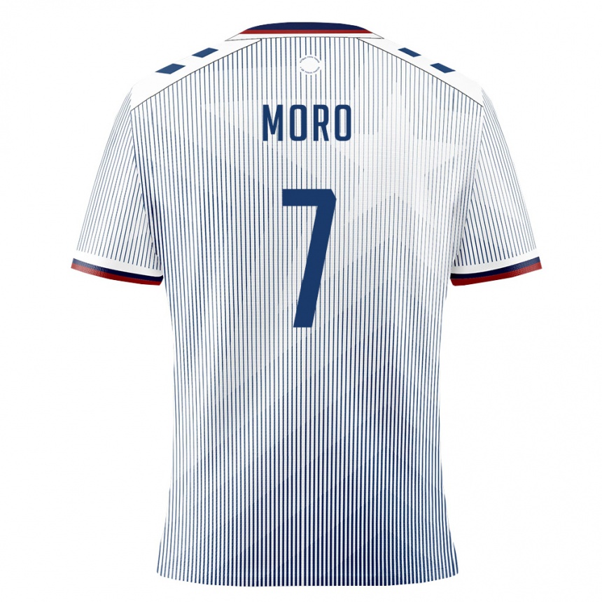 נשים כדורגל פוארטו ריקו Adrián Moro #7 כחול מלכותי לבן הרחק ג'רזי 26-28