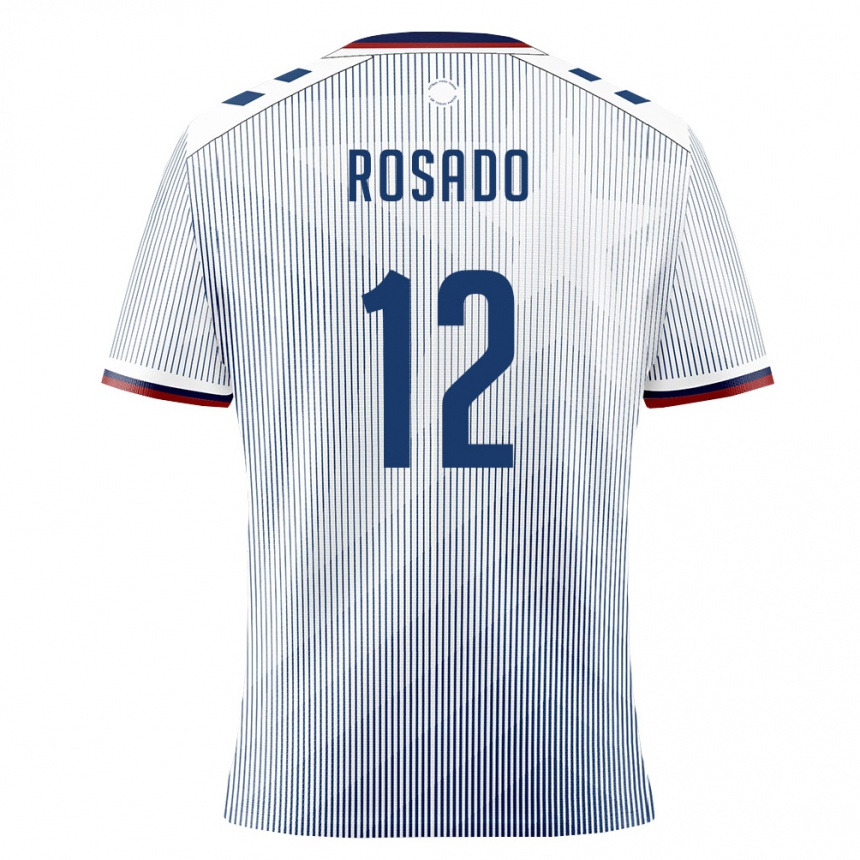 נשים כדורגל פוארטו ריקו Ruben Rosado #12 כחול מלכותי לבן הרחק ג'רזי 26-28