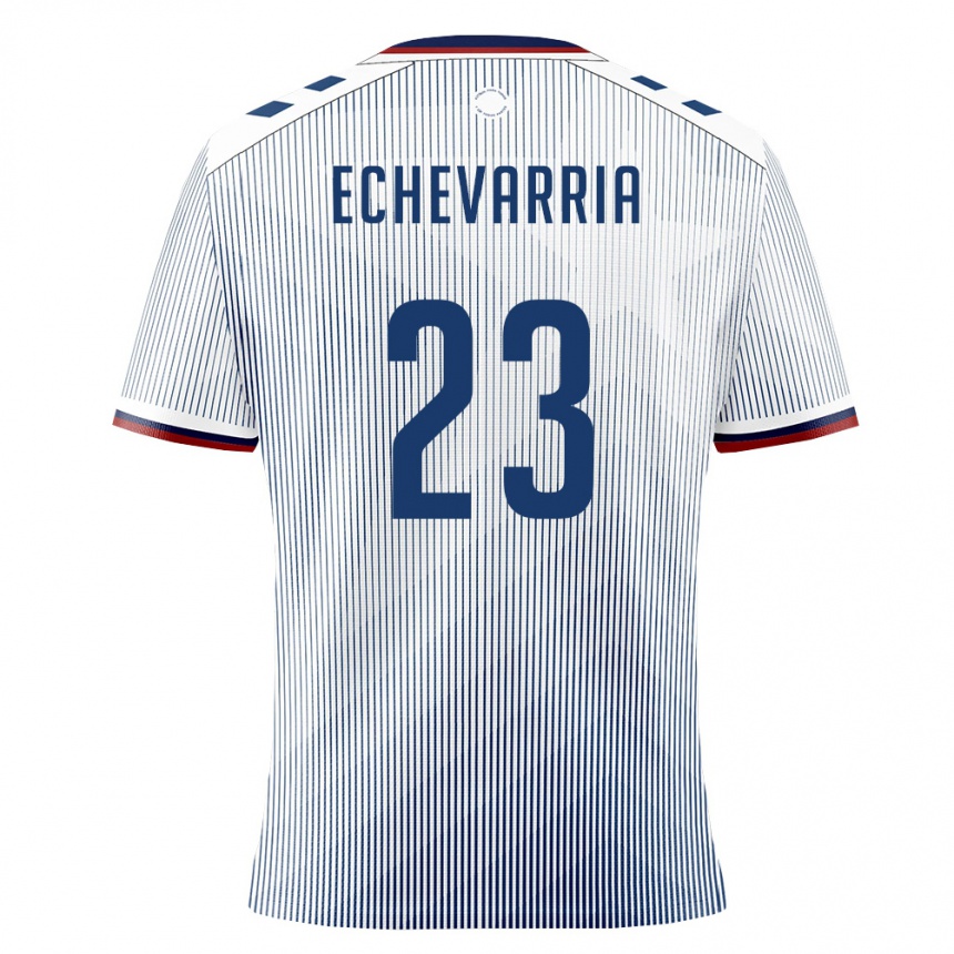 נשים כדורגל פוארטו ריקו Steven Echevarria #23 כחול מלכותי לבן הרחק ג'רזי 26-28