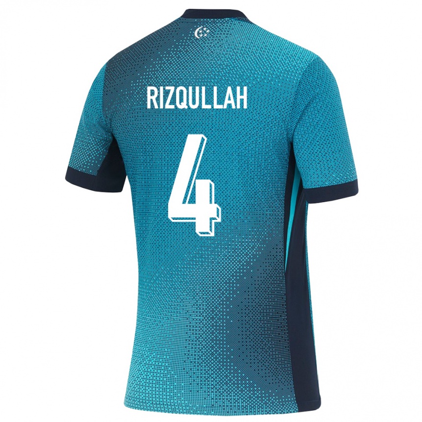 נשים כדורגל סינגפור Ilhan Rizqullah #4 טורקיז כהה שחור הרחק ג'רזי 26-28