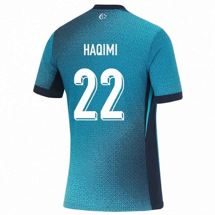 נשים כדורגל סינגפור Danish Haqimi #22 טורקיז כהה שחור הרחק ג'רזי 26-28