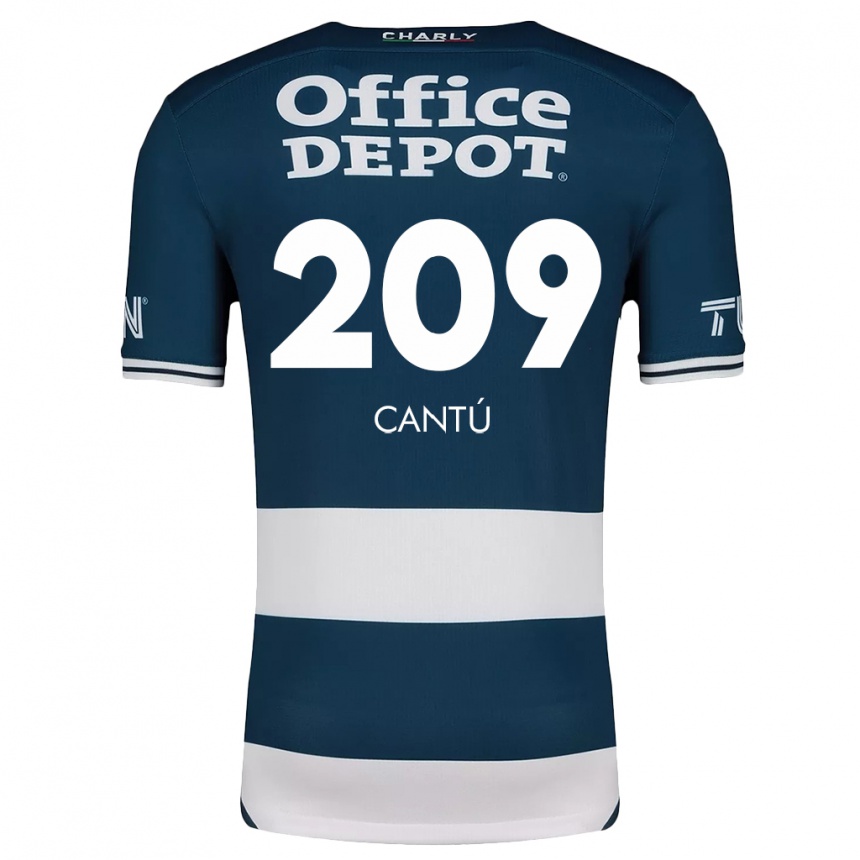 ילדים כדורגל Juan Cantú #209 כחול לבן ג'רזי ביתית 2024/25