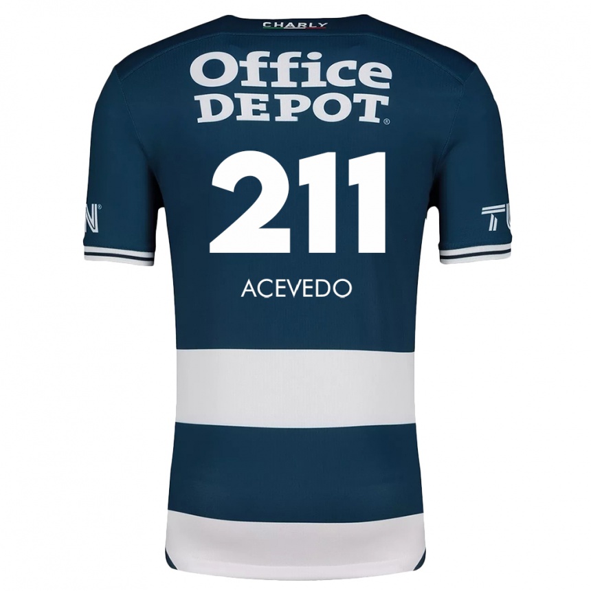 ילדים כדורגל Gerardo Acevedo #211 כחול לבן ג'רזי ביתית 2024/25