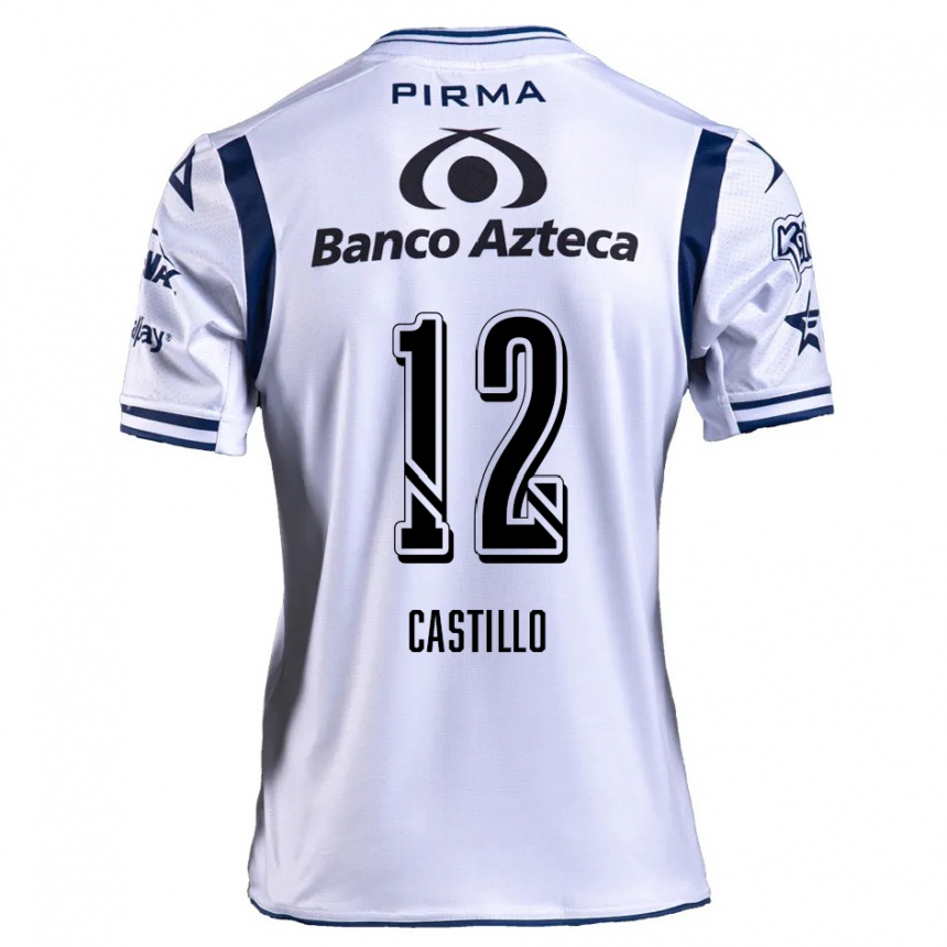 ילדים כדורגל Raúl Castillo #12 כחול נייבי לבן ג'רזי ביתית 2024/25