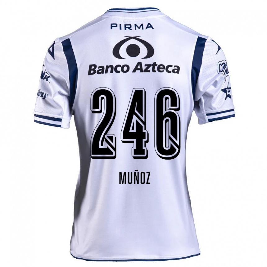 ילדים כדורגל Zamier Muñoz #246 כחול נייבי לבן ג'רזי ביתית 2024/25