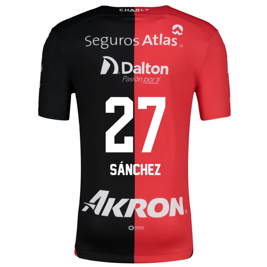 ילדים כדורגל Antonio Sánchez #27 אדום שחור ג'רזי ביתית 2024/25