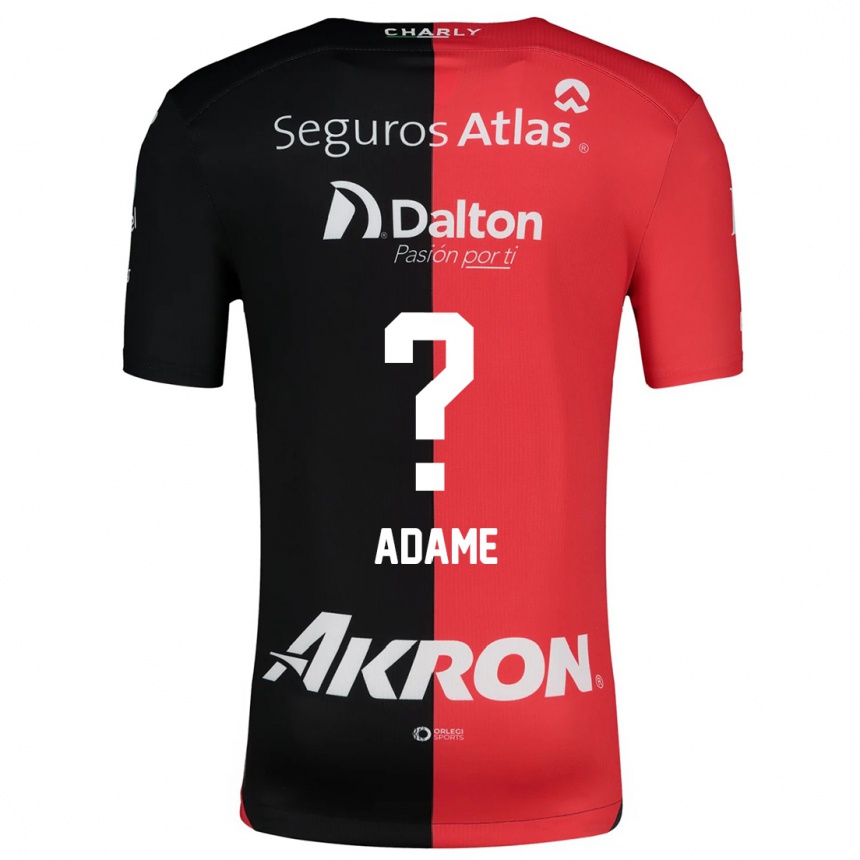 ילדים כדורגל Edgar Adame #0 אדום שחור ג'רזי ביתית 2024/25