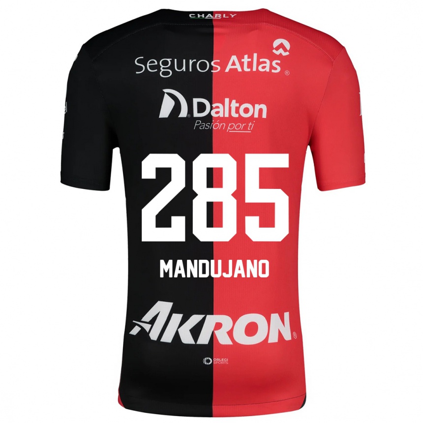 ילדים כדורגל Sebastián Mandujano #285 אדום שחור ג'רזי ביתית 2024/25