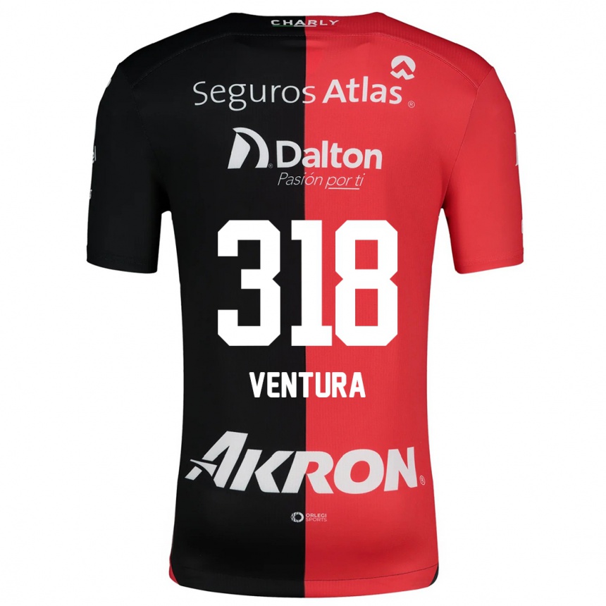 ילדים כדורגל Lissandro Ventura #318 אדום שחור ג'רזי ביתית 2024/25