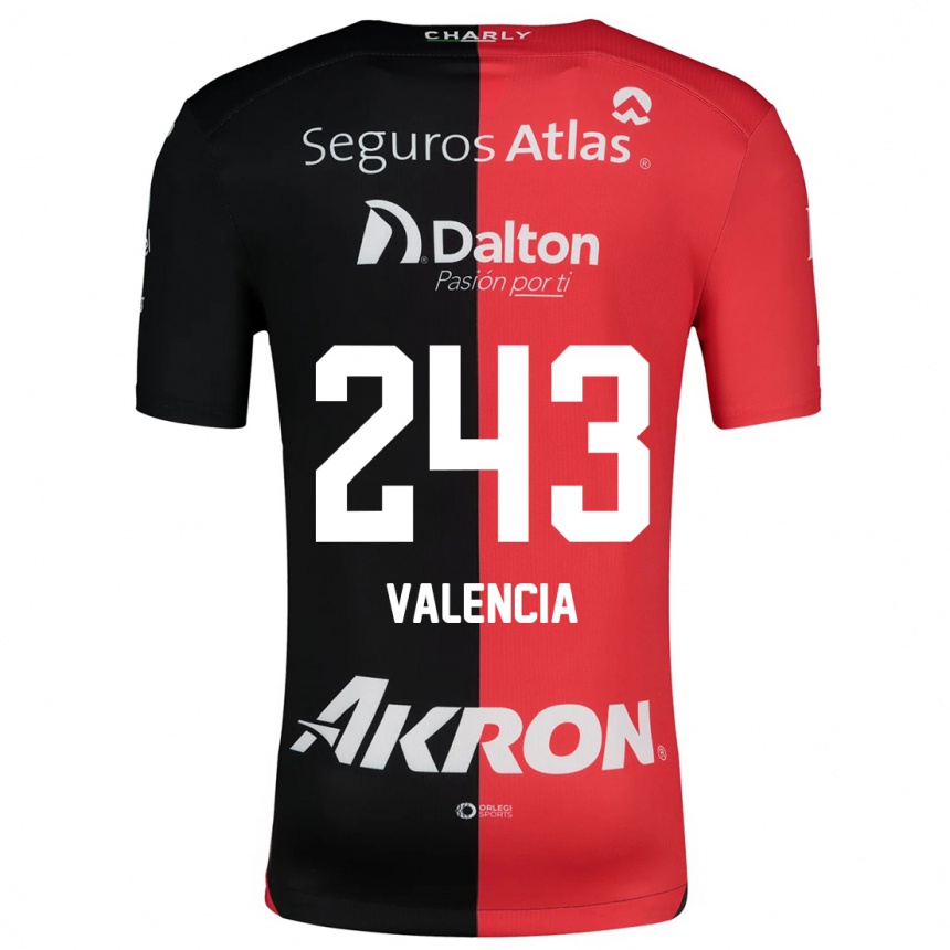 ילדים כדורגל Luis Valencia #243 אדום שחור ג'רזי ביתית 2024/25