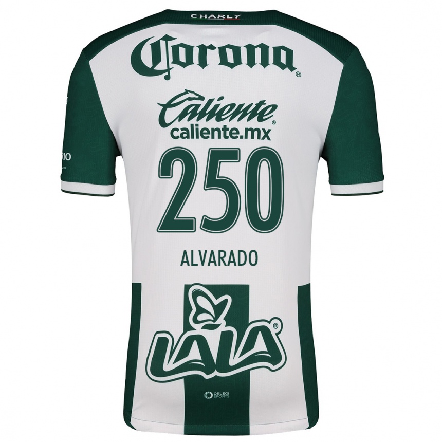 ילדים כדורגל Edwin Alvarado #250 ירוק לבן ג'רזי ביתית 2024/25