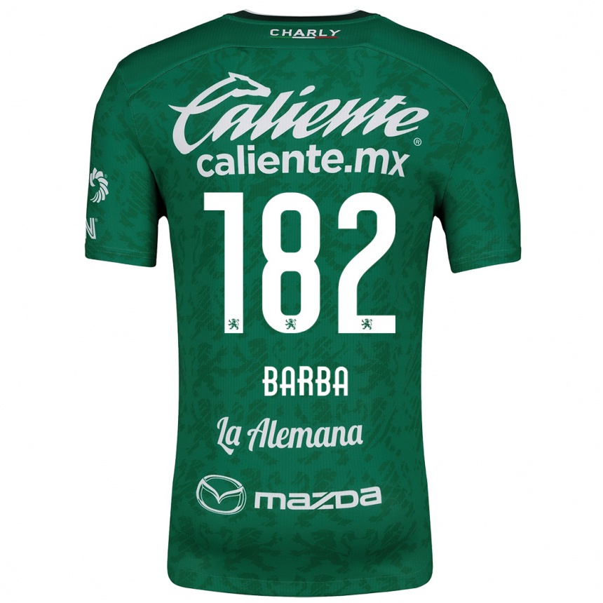 ילדים כדורגל Austin Barba #182 ירוק לבן ג'רזי ביתית 2024/25