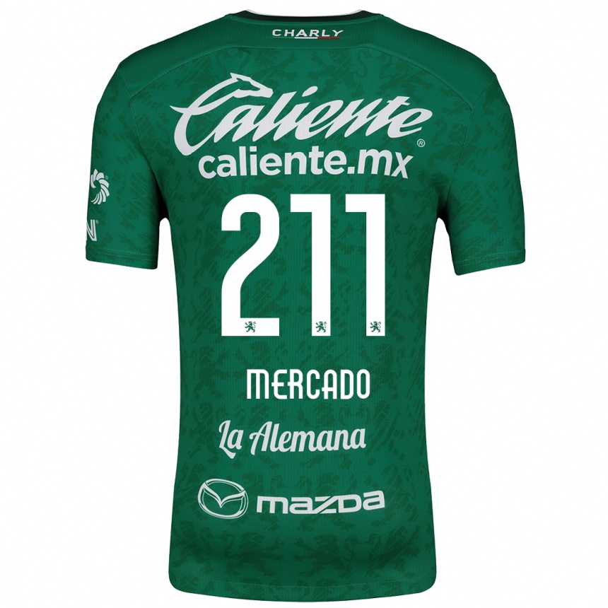 ילדים כדורגל Diego Mercado #211 ירוק לבן ג'רזי ביתית 2024/25
