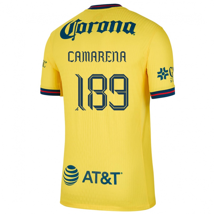 ילדים כדורגל Luis Camarena #189 צהוב כחול ג'רזי ביתית 2024/25
