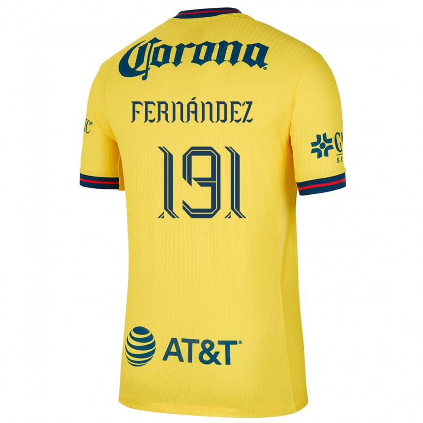 ילדים כדורגל Adrián Fernández #191 צהוב כחול ג'רזי ביתית 2024/25