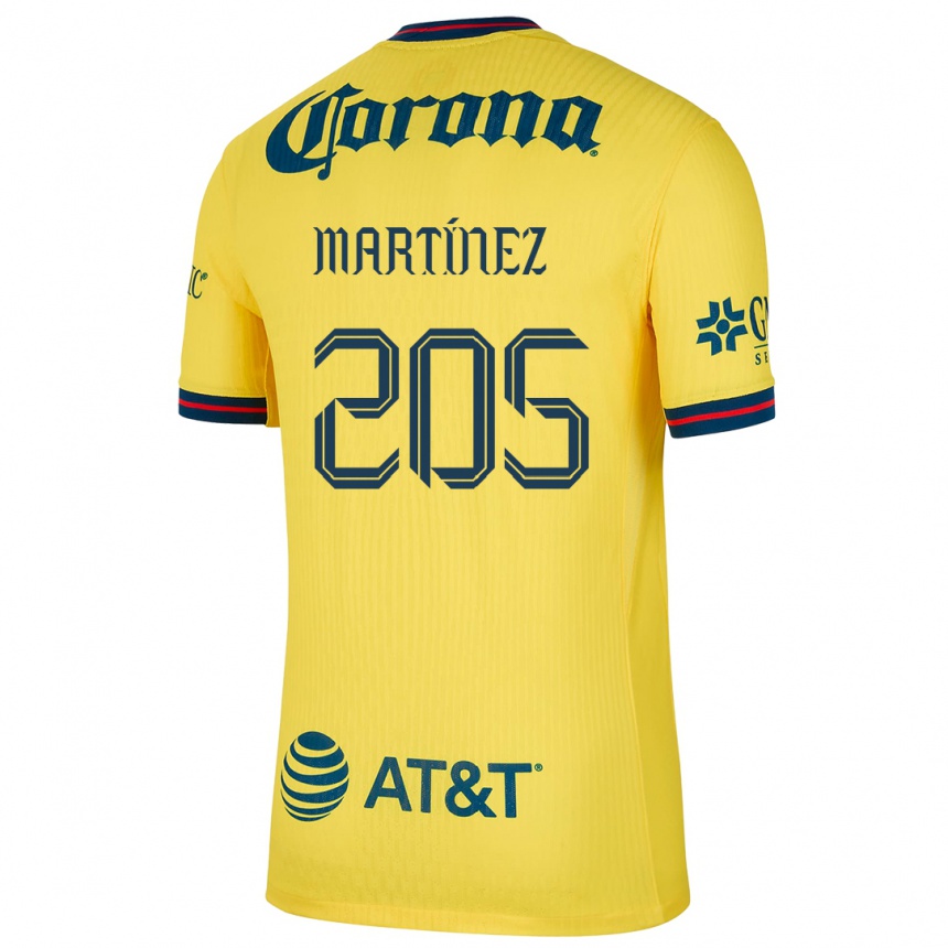 ילדים כדורגל Sebastián Martínez #205 צהוב כחול ג'רזי ביתית 2024/25