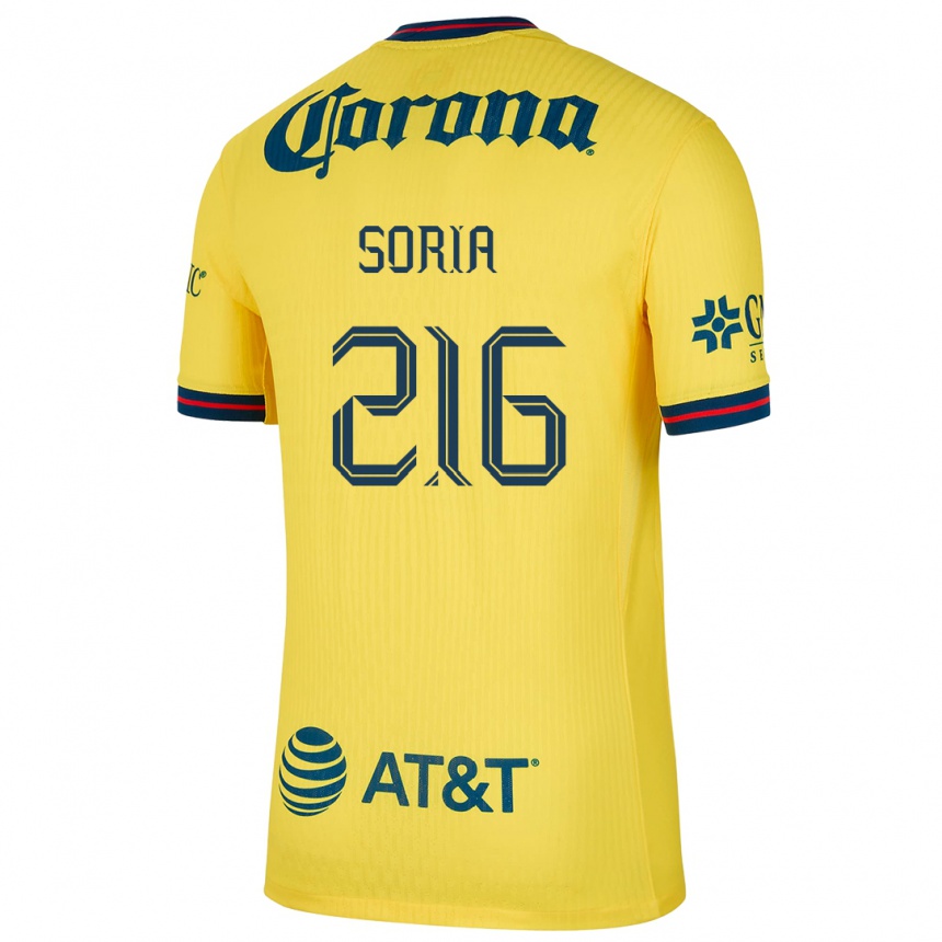 ילדים כדורגל Emiliano Soria #216 צהוב כחול ג'רזי ביתית 2024/25