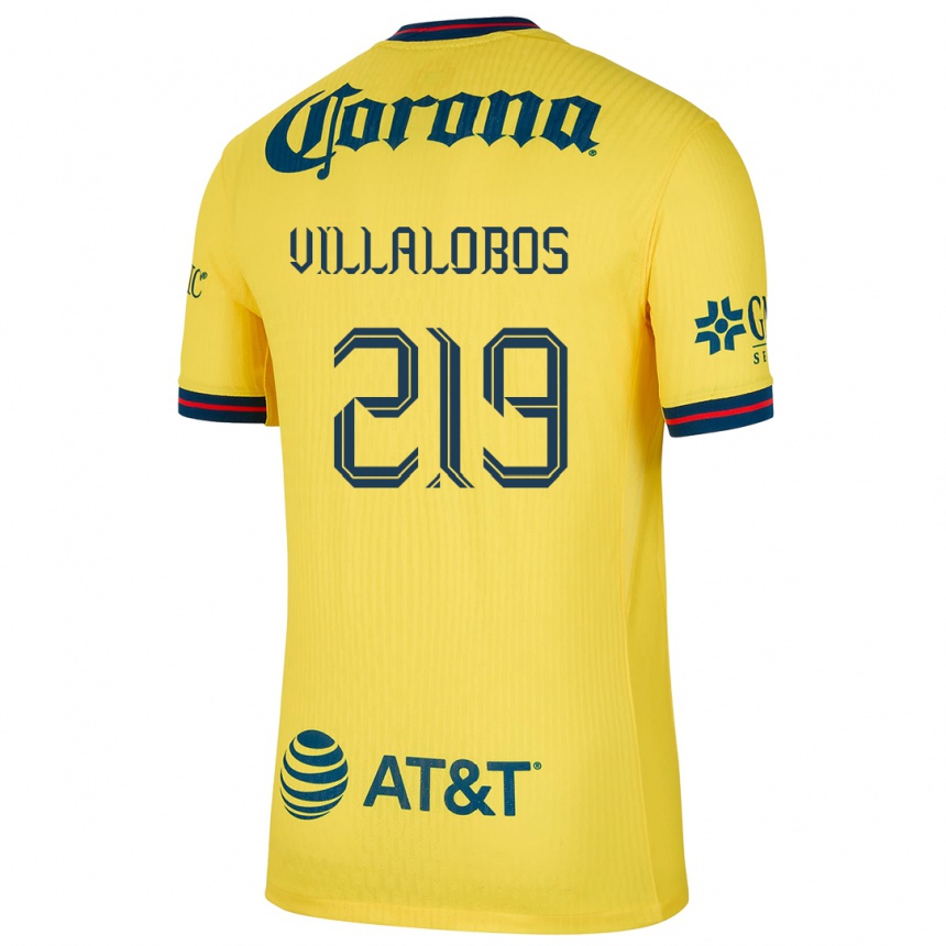 ילדים כדורגל Patricio Villalobos #219 צהוב כחול ג'רזי ביתית 2024/25