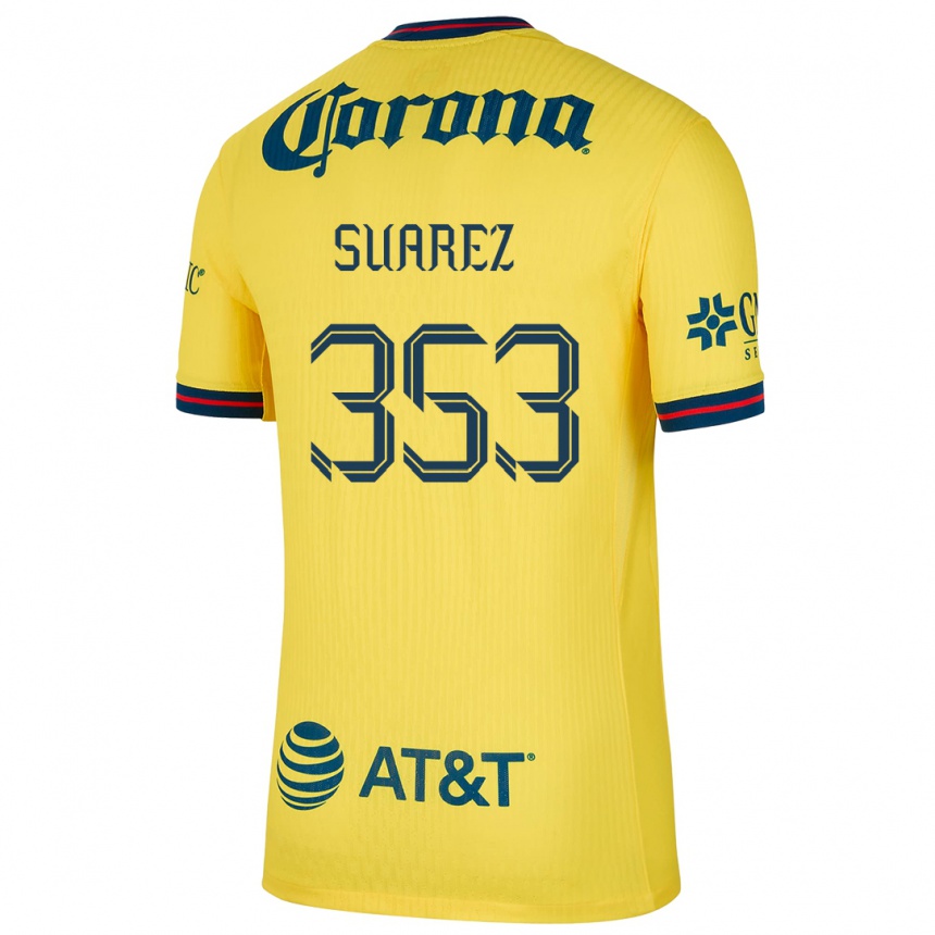 ילדים כדורגל Irwin Suarez #353 צהוב כחול ג'רזי ביתית 2024/25