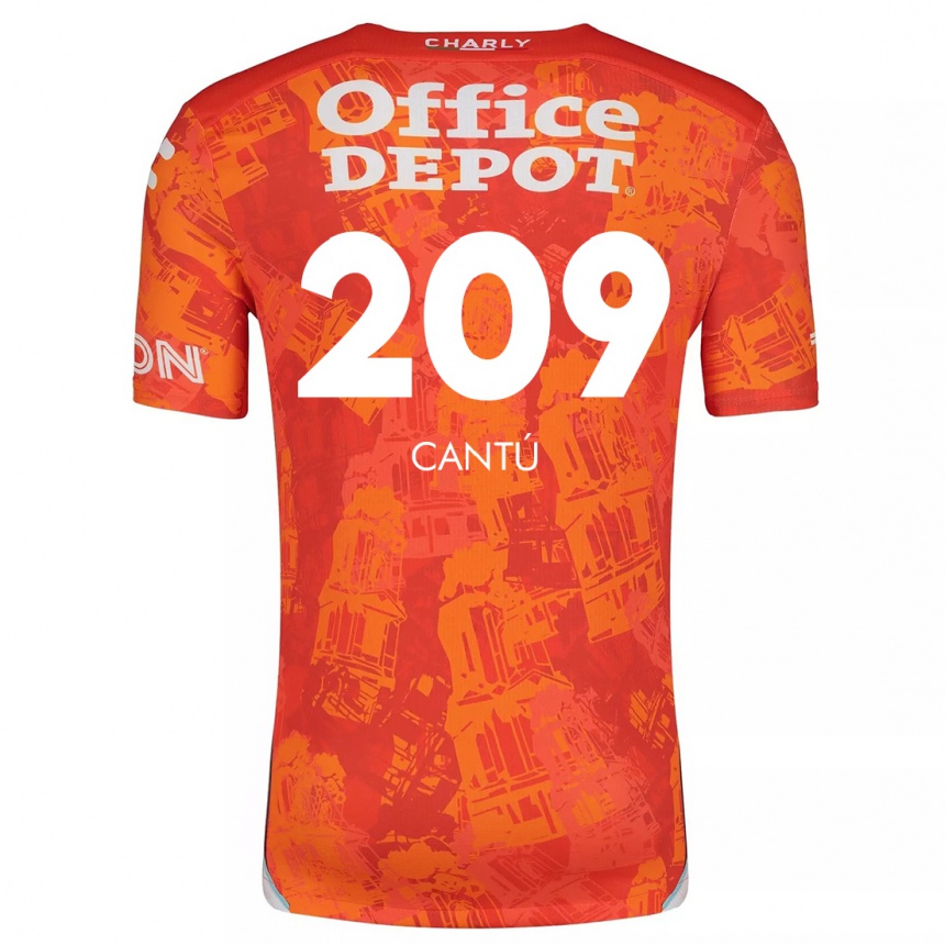 ילדים כדורגל Juan Cantú #209 כתום לבן הרחק ג'רזי 2024/25