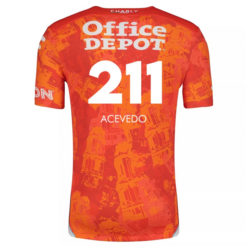 ילדים כדורגל Gerardo Acevedo #211 כתום לבן הרחק ג'רזי 2024/25