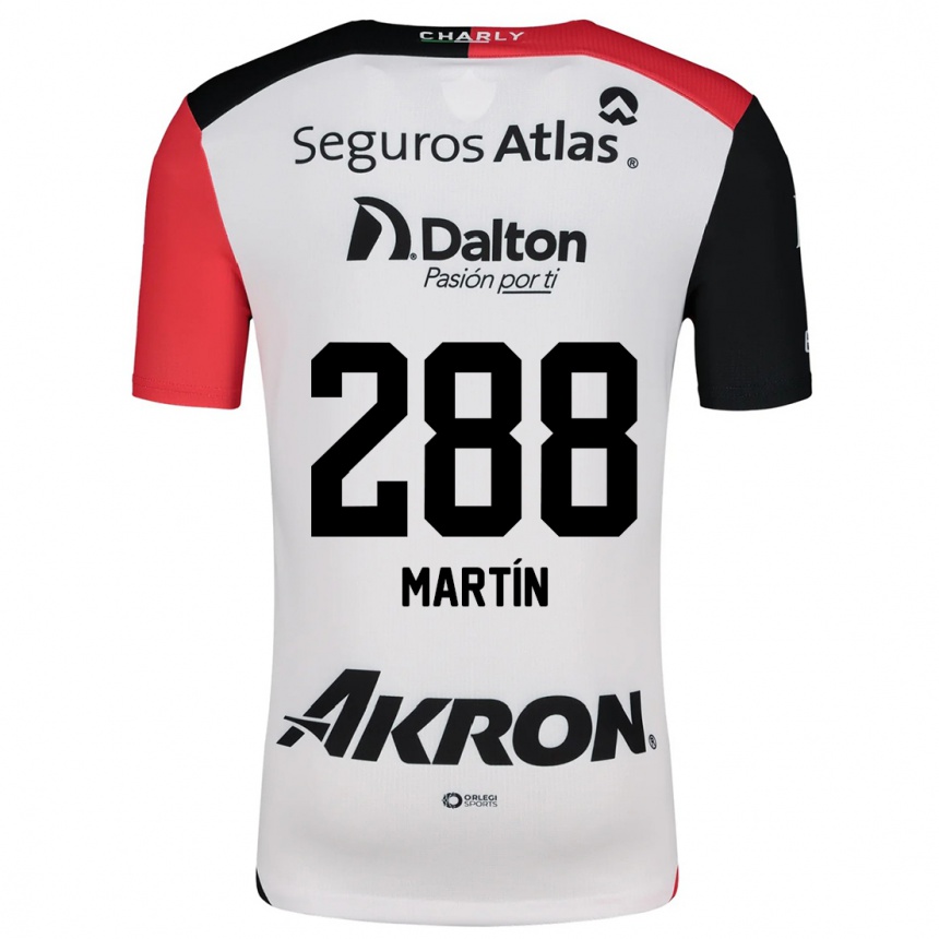 ילדים כדורגל José Martín #288 לבן אדום שחור הרחק ג'רזי 2024/25