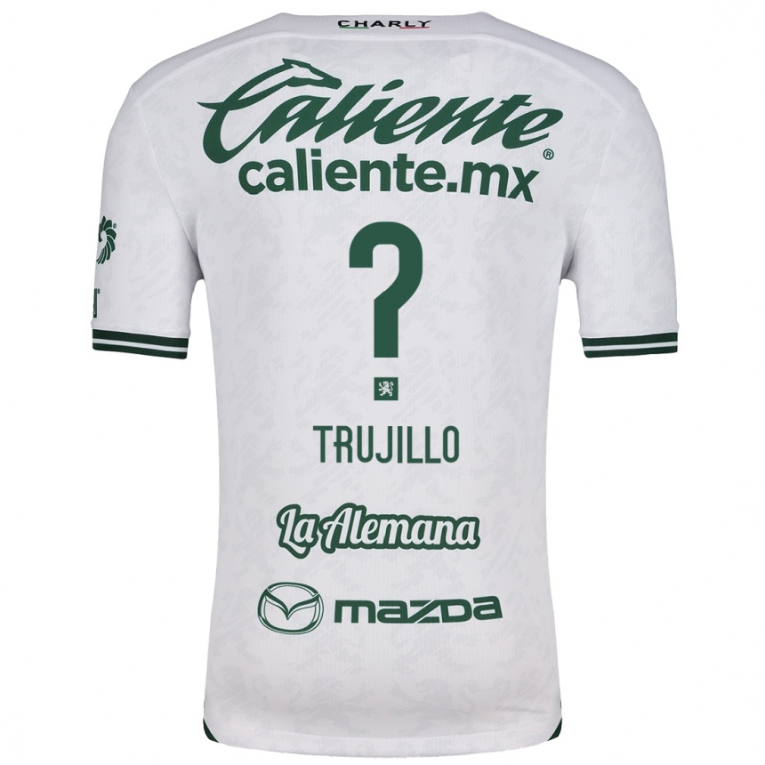ילדים כדורגל Diego Trujillo #0 לבן ירוק הרחק ג'רזי 2024/25