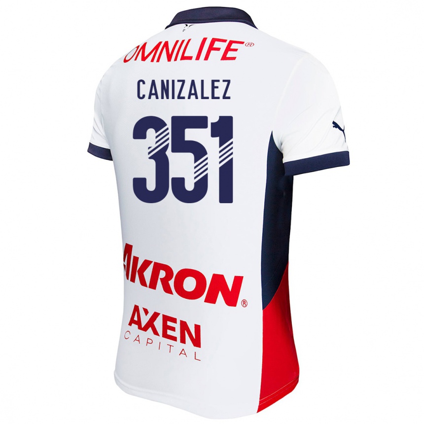 ילדים כדורגל Djorkaeff Canizalez #351 לבן אדום כחול הרחק ג'רזי 2024/25
