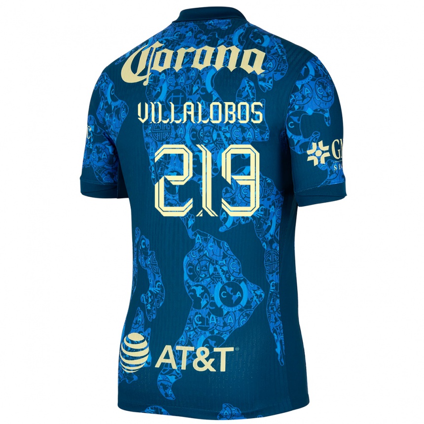 ילדים כדורגל Patricio Villalobos #219 כחול צהוב הרחק ג'רזי 2024/25